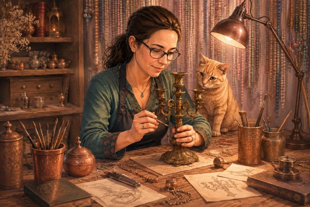 Objet ancien mis en valeur, illustration de la page d'accueil