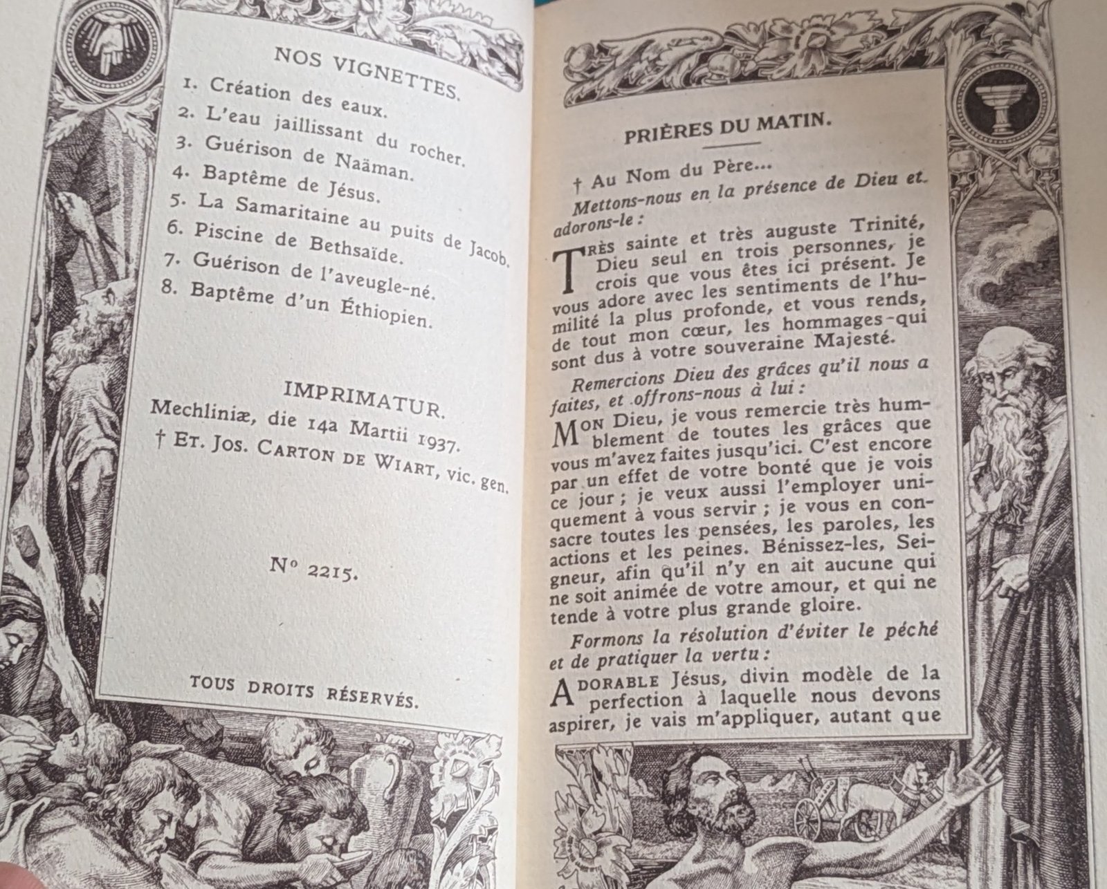Illustrations d'un missel ancien