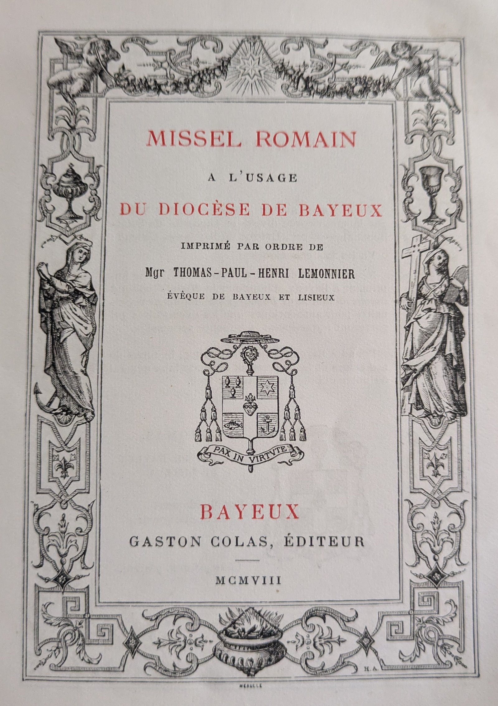 Missel romain, exemple d'édition classique